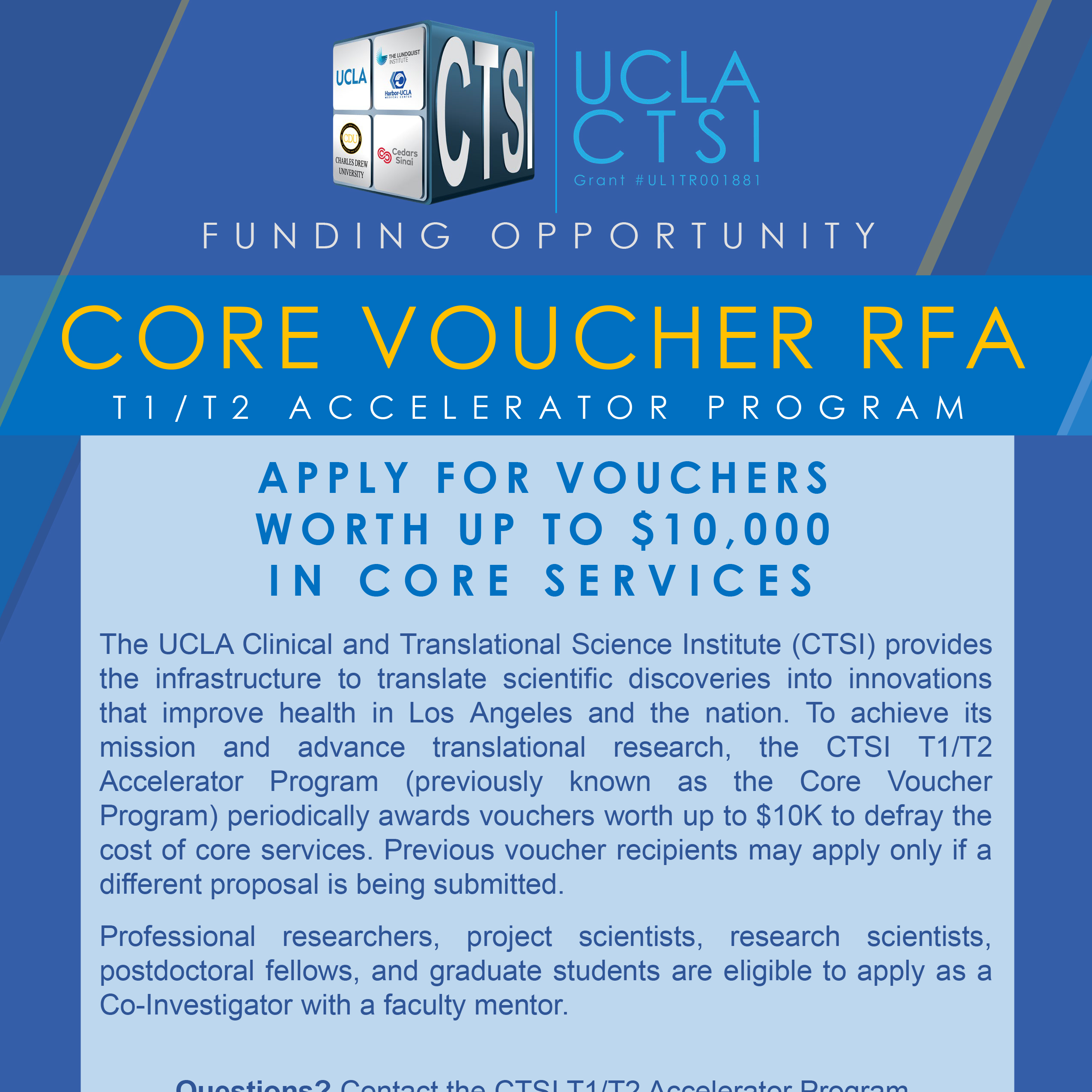 CTSI Core Voucher RFA opens March 1!