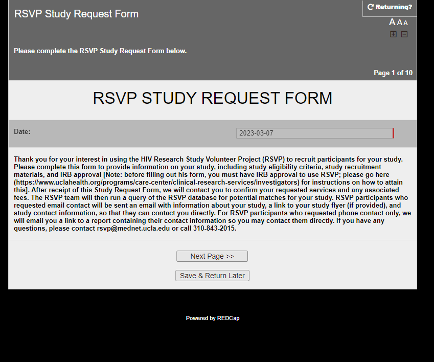 Looking for new study participants? Consider using RSVP!