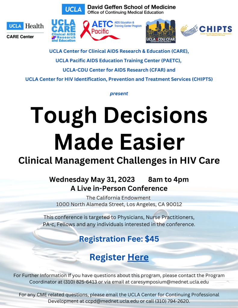 Tough Decisions Made Easier- Clinical Management Challenges in HIV Care